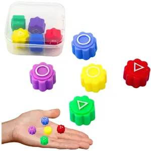 LEANToys Gonggi game pieces set — 5 fabric pieces in pouch, handheld dexterity game