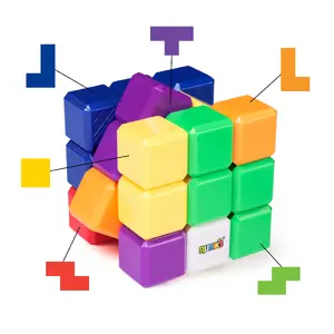Кубик Рубика Tetris Cube от spinmaster — головоломка Rubik's, 8+, цветное соответствие Тетромино