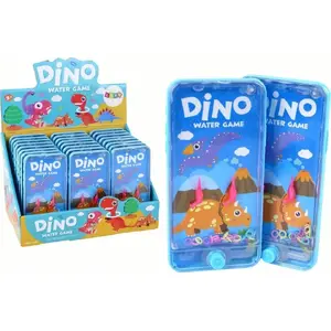 Портативная водная аркадная игра LEANToys динозавр синий — карманная консоль для метания колец