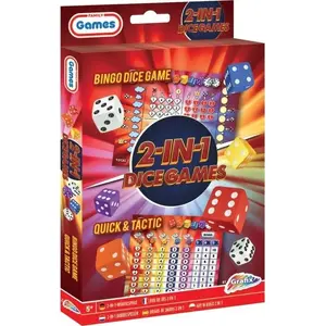 Giftdeco Gra 2w1 kości i Bingo — board game set with dice and bingo components