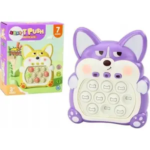 LEANToys dexterity game console Pop-It Fox 7 game modes purple sensory toy