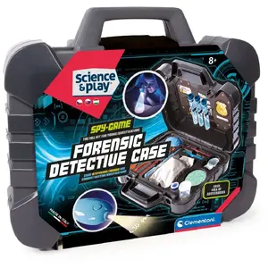 Детективный чемодан Clementoni Spy-Game 50450 — игровой набор для юного детектива, портативный футляр