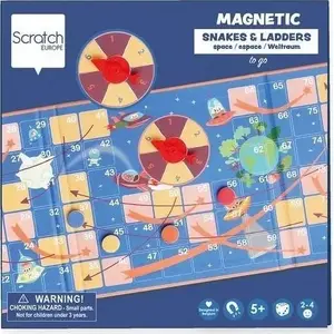 Magnetic Game Ladder with Spinner Scratch — Drabina model (children’s tabletop game)