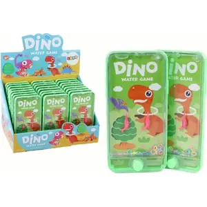 LEANToys handheld water skill game - dinosaur design, green, phone-console style