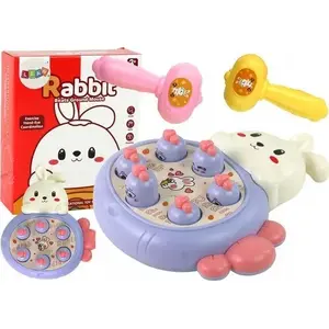 Игра на ловкость LEANToys «Кролик — Сбивание морковок», фиолетовая