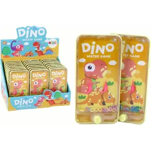 Портативная водная игра LEANToys «Динозавр» желтая — настольная консоль для ловкости