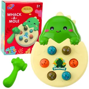 Игровой набор LEANToys Мини «Whack-A-Mole» Динозавр в яйце зелёный — карманная игра