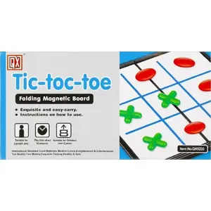 Magnetic Tic-Tac-Toe Game Mega Creative model QX5233, dimensions 13×7×3 cm, packaged set