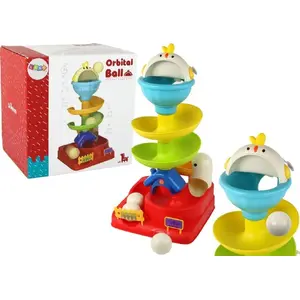 Сенсорная игрушка падающий шар LEANToys модель 16610 — набор «яйцо/цыплёнок» со спуском