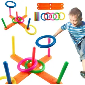 Ring Toss Game LEANToys model 20492 — colorful target throwing set for dexterity and coordination