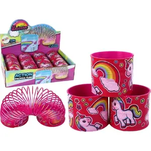 Игрушечная пружина LEANToys Kultowa Sprężyna Różowa Jednorożec релаксирующая 6 см