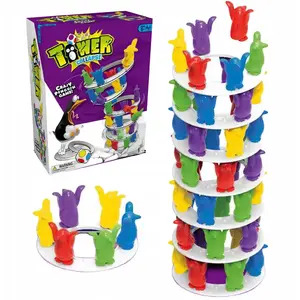 LEANToys galda spēle Pingwiny na Wieży — veiklības un balansa spēle, 3+