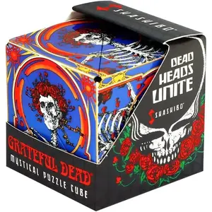 Mīklas kaste WIDMANN SHASHIBO SKULL & ROSES modelis 021-SHA-GDSR — transformējams ģeometrisks kubs