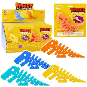 3D головоломка-спиннер Dinozaur LEANToys модель 24585 — гибкая сгибаемая тактильная игрушка (mix)