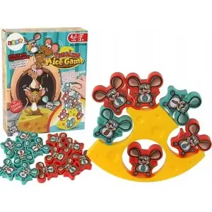 LEANToys balancing mouse dexterity game Cheese Tower 12 pieces – educational math lesson