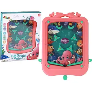 LEANToys мини-пинбол игра на ловкость с шариком, розовая — настольная компактная игрушка