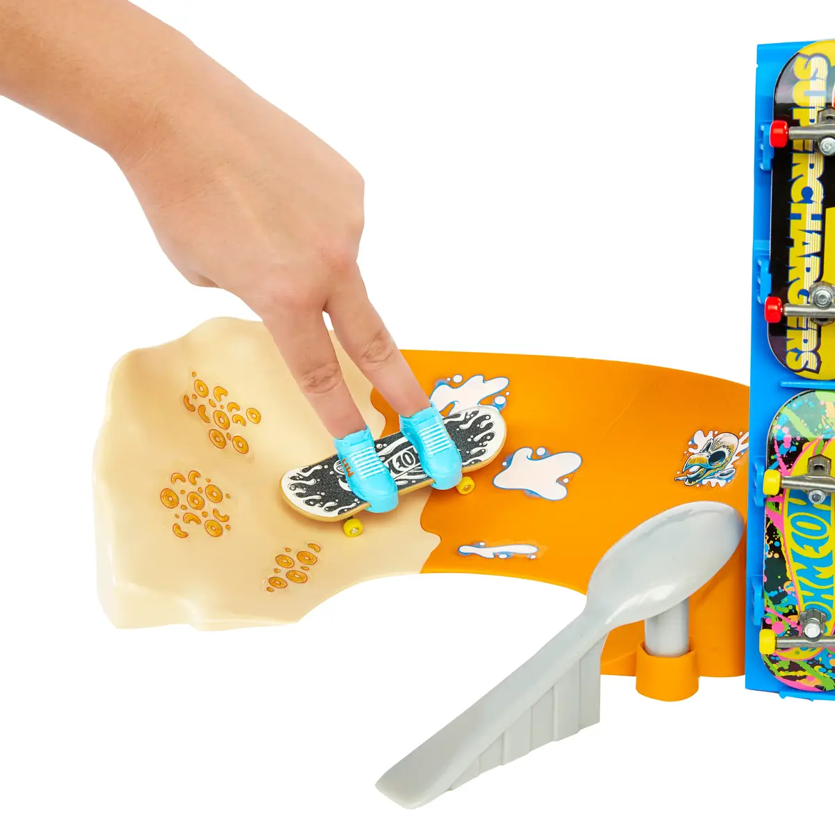 Spinmaster Tony Hawk Cereal Skate Bowl Fingerboard Set Photo 3