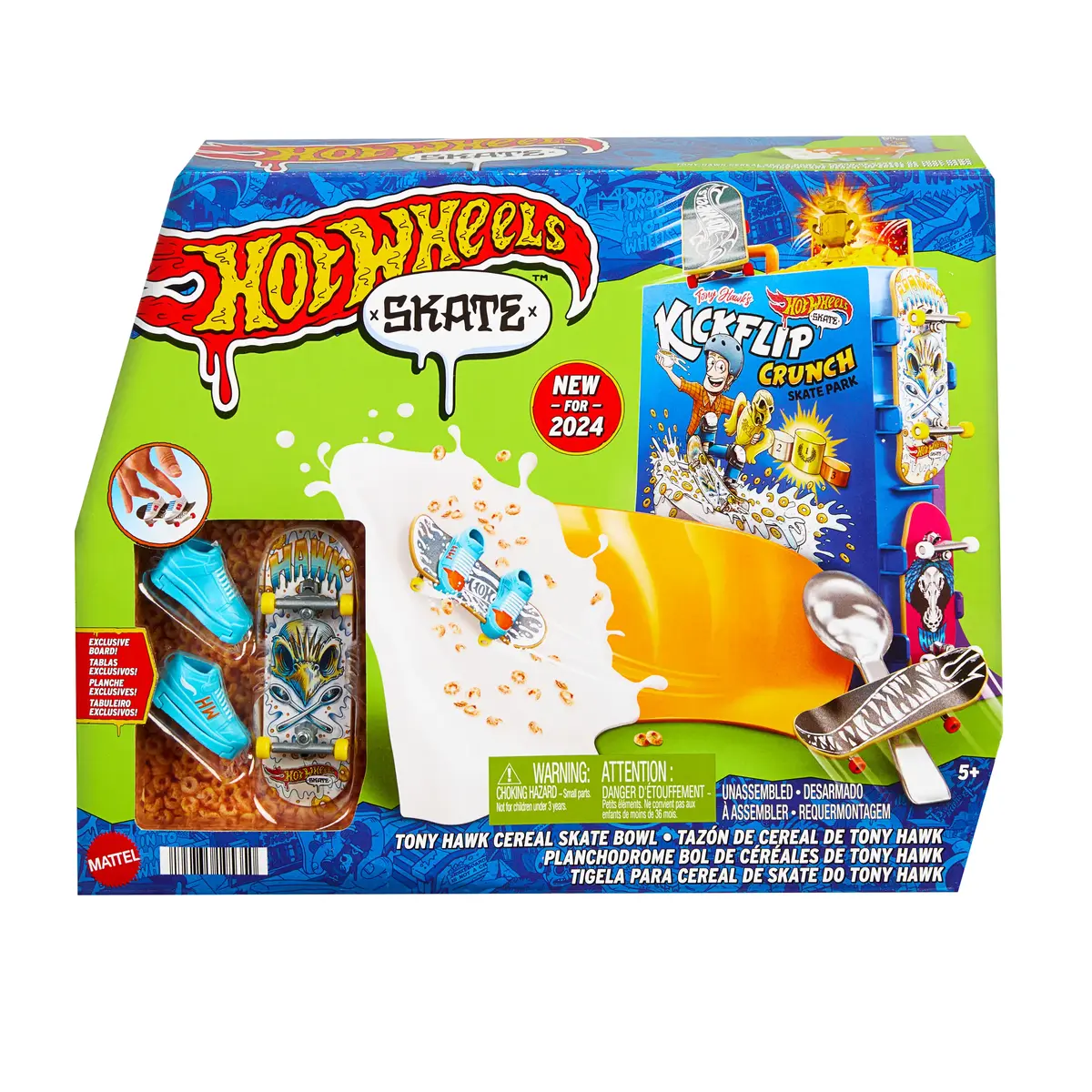 Spinmaster Tony Hawk Cereal Skate Bowl Fingerboard Set Photo 7