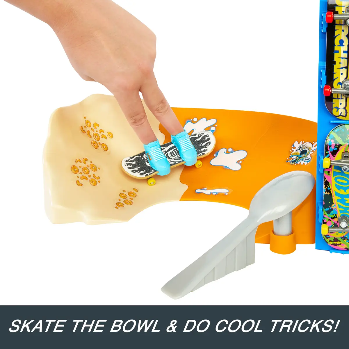 Spinmaster Tony Hawk Cereal Skate Bowl Fingerboard Set Photo 9