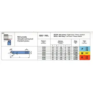 Lathe Tool Holder Pafana ISO9R 1212 P20 for Turning Inserts