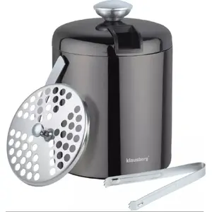 Ice Bucket with Tongs Klausberg KB-7656, 1.3 L, Graphite