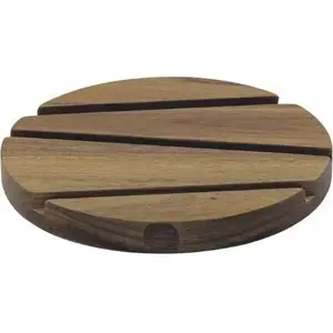 Wooden Trivet Scandinavian Home Podkładka Ø 20 cm × H 2 cm Akacja