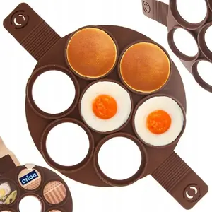ORION silicone egg mold SILLINIE 24 cm, brown — Forma do jajek