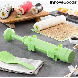 Sushi Set InnovaGoods Suzooka 3-piece with Recipe Cards – Home Sushi Rolling Kit