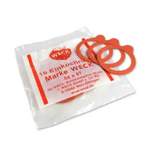 Canning lid Plast Team 4011162054110 Red, diameter 6 cm, pack of 10