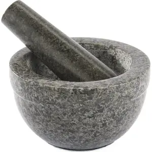 Mortar and Pestle Rosle 14 cm, porcelain, black