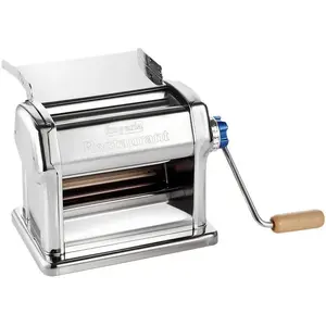Manual pasta machine Paderno Imperia 010 — stainless steel, 21 cm working width, 220×325×275 mm