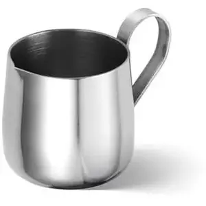 Milk Jug 140 ml Cylinder Stainless Steel — No name