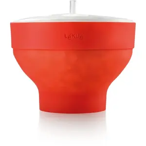 Microwave Popcorn Maker PULSAR Lékué — Red silicone microwave popcorn pod