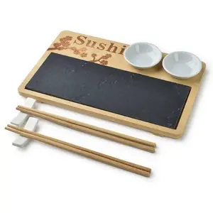 Sushiju pasniegšanas komplekts 2 personām EXCELLENT HOUSWARE HTXD9937 – galda piederumi sushij