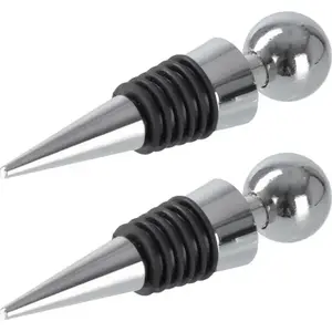 Wine Bottle Stopper set Excellent Houseware — stainless steel, 2 pieces