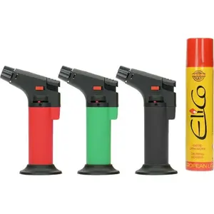 Gas Torch ElicoCamp Blue Torch RK-3001 with 90 ml Fuel — Handheld Gas Burner
