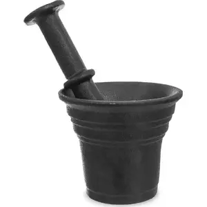 Cast iron spice mortar ORION 10.5 cm, black — universal kitchen mortar and pestle