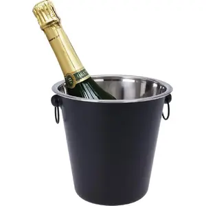 Ведерко для льда / охладитель бутылок Excellent Houseware 720119 – металлическая отделка, переносной сосуд для подачи