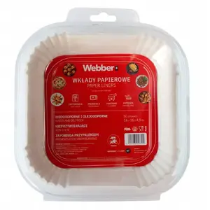 Paper Fryer Liners for Air Fryer Webber 16×16 cm — Pack of 50