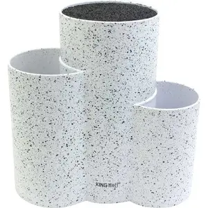 Knife and Utensil Block Stand KingHoff KH-1585 — triple slot holder for knives and kitchen tools