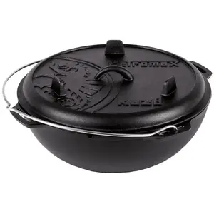 Cast-iron Kazan Pot Petromax KAZ8 — 8 L capacity, heavy-duty cast iron