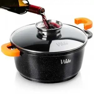 Vilde Terruna 199105 granite cooking pot 4 L, 24 cm with lid and aromatizer