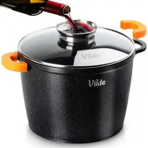 High Granite Cooking Pot Vilde Terruna 199110 6.7 L, 24 cm, with Lid and Aroma Dispenser