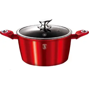 Saucepan berlinger haus BH-6192, 30 cm granite coating, burgundy