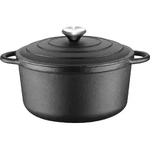 Cast Iron Pot KRISBERG KR 2574 28 cm Round Casserole 6.5 L Suitable for Induction and Gas