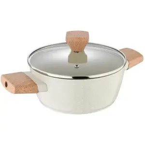 BERGNER cookware pot BG-34745 20 cm marble finish with lid