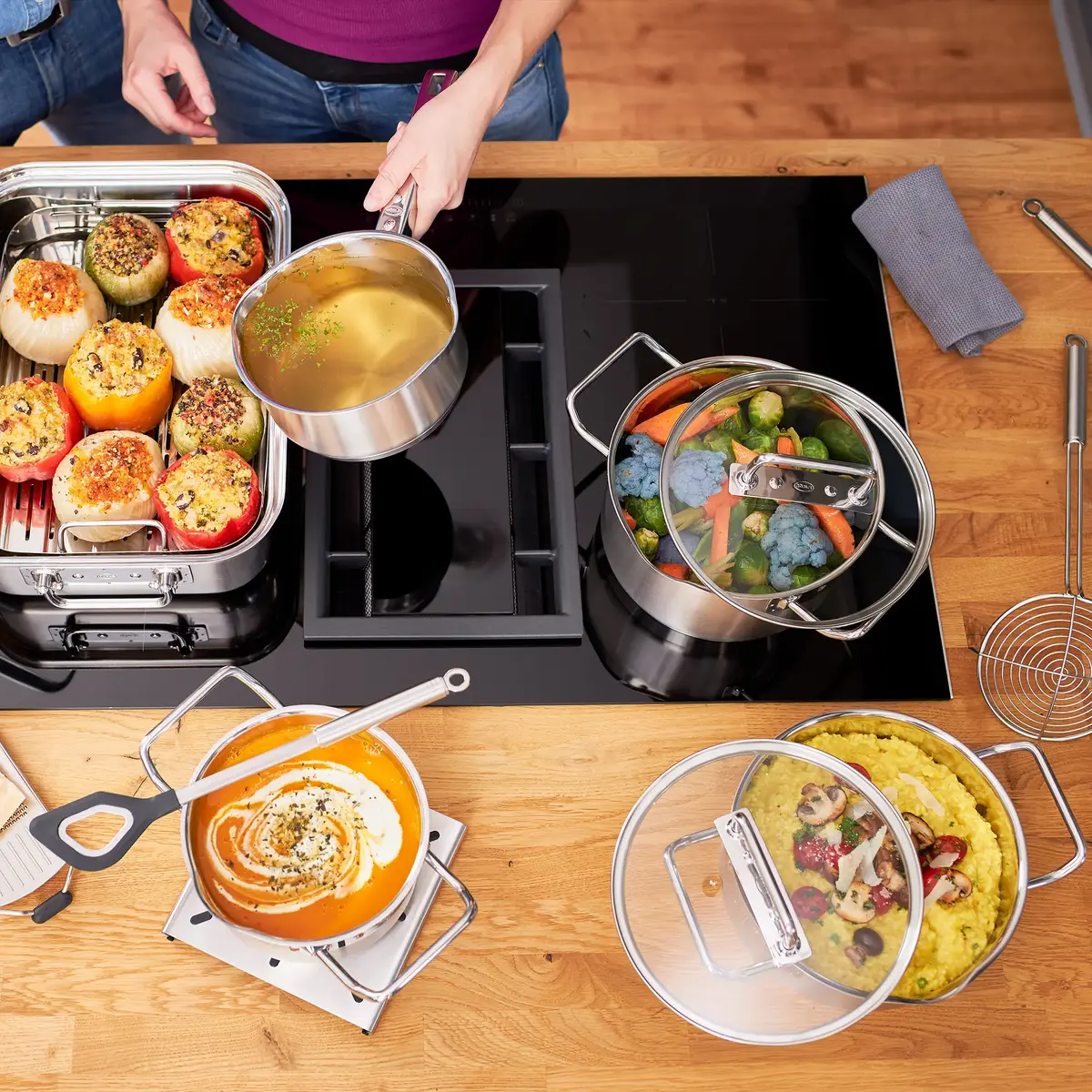 Pan set RÖSLE 91947 — 4-piece stainless steel Photo 7