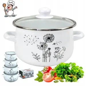 Enamel Cookware Set Lumarko 8-piece — 18 cm, 20 cm, 22 cm, 24 cm