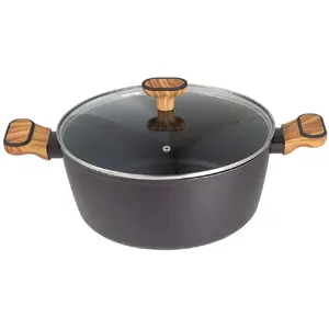Cookware pot BERGNER BG-56038 28 cm with lid — Multiclad Charcoal