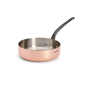 Saute Pan de Buyer 6462.24, Round Copper, 24 cm Diameter